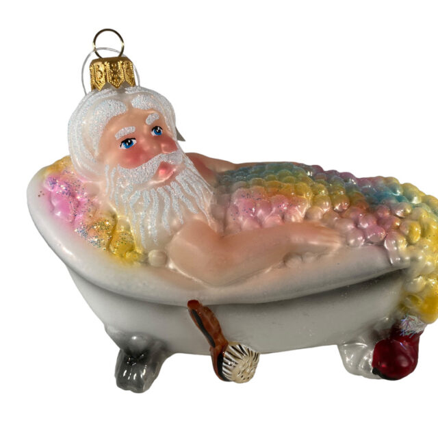 santa in bath, christmasdecoration
