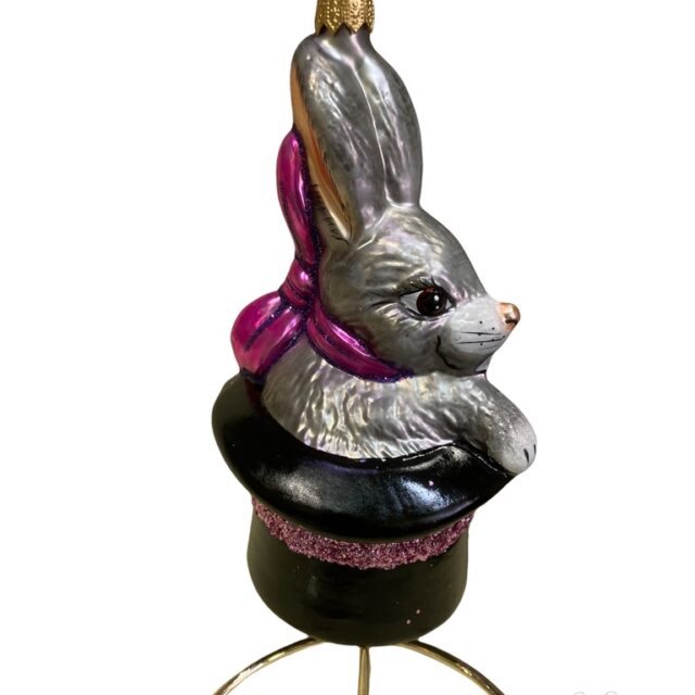 easter bunny, glass ornament