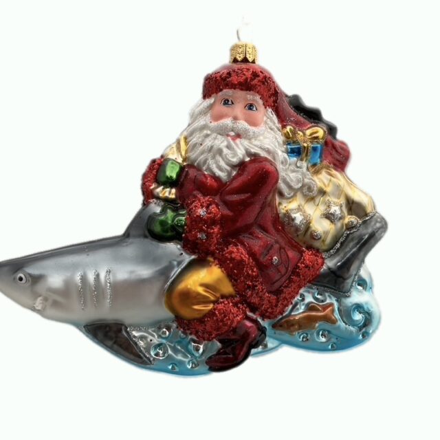 Santa on a shark