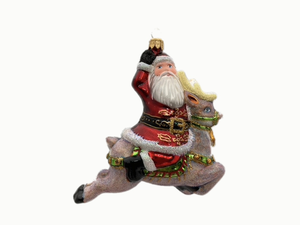 Santa on a reindeer
