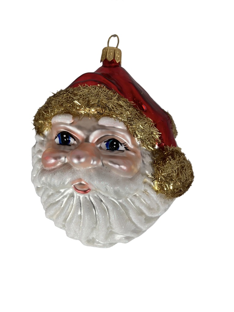 santa head, kerstmannen hoofd,legends, mythes, legendes, folklore ,hand painted ornaments, natuur, CO2, love of nature, our future, christmas, kerst, christmasdecorations, kerstversieringen, kris kringle, kerstman, santa claus, happy holidays, holiday season, joy to the world, twelve days of christmas, kerstboom, christmas tree, glass ornaments, home decor