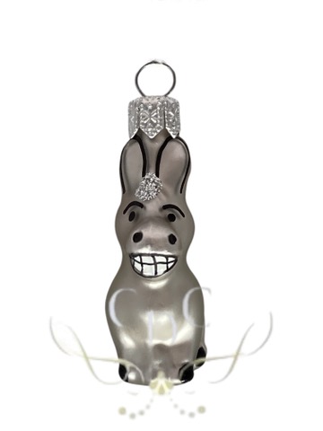 donkey, ezel, mini decoration, mini glassornament, animal, dier, miniature, christmas, kerst, christmasdecoration, kerstversiering, kerstboom, christmastree, Santa Claus, chritmas is coming, kerstsfeer, boerderijdier, farm animal,