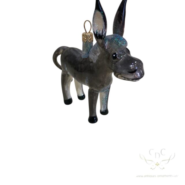 donkey, ezel, farm animal, boerderijdier, animal, dier, nature, natuur, endangered species, christmas, kerst, christmastree, kerstboom, santaclaus, holiday season, chirrtmasdecoration, kerstversiering, glassornament,