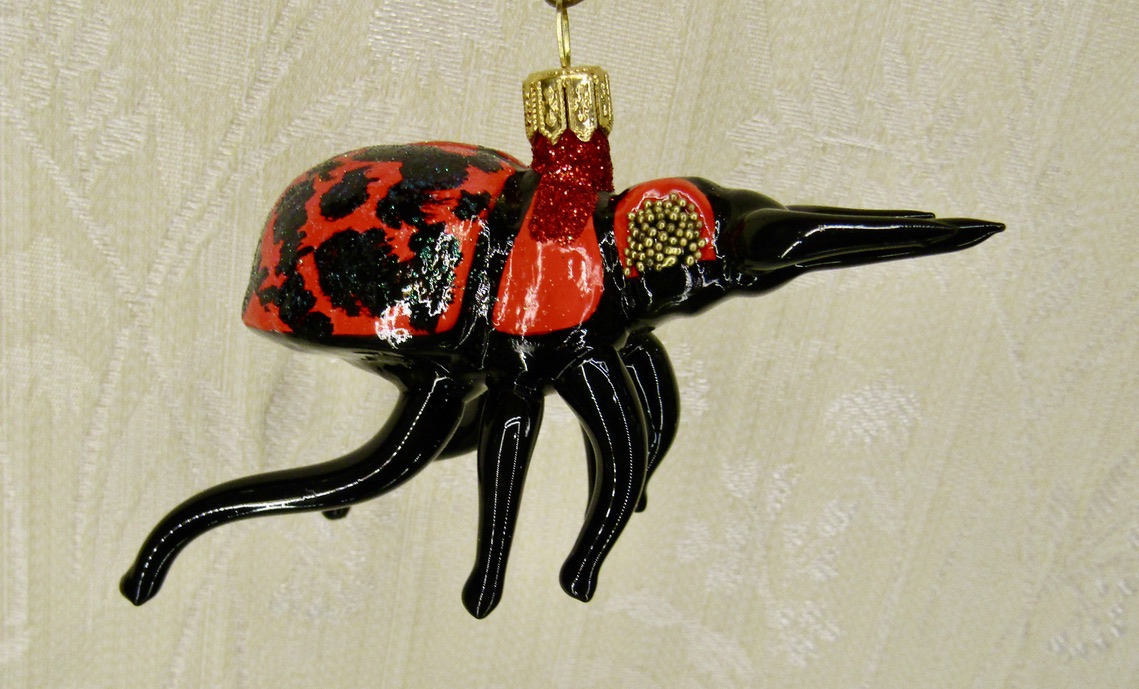 insect, insekt, bug, kever, beetle, animal, dier, nature, natuur, endangered species, christmas, kerst, christmastree, kerstboom, santaclaus, holiday season, chirrtmasdecoration, kerstversiering, glassornament,